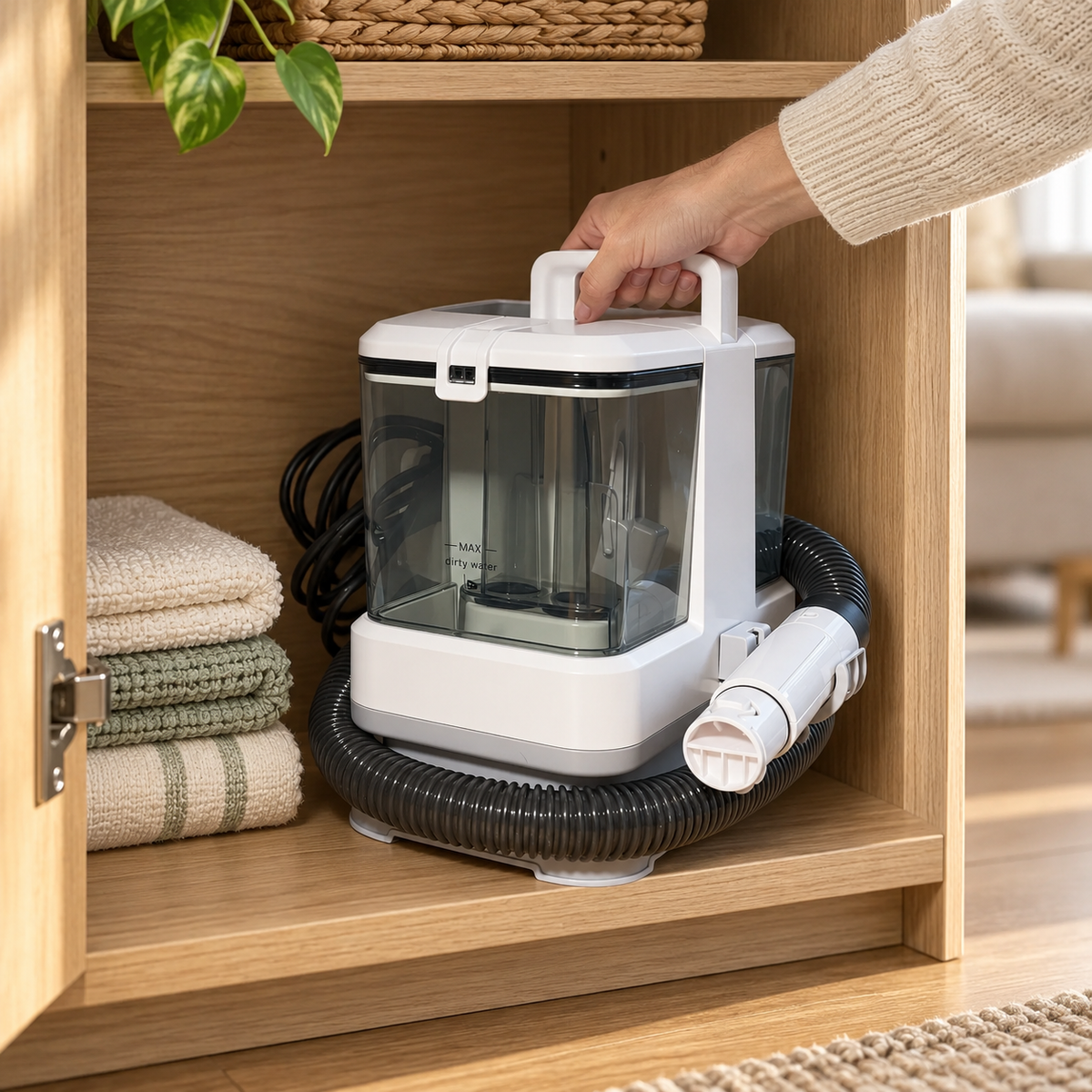 Vareclean™ Nasssauger Compact – Leichter Polsterreiniger für Auto, Sofa & Teppich 12