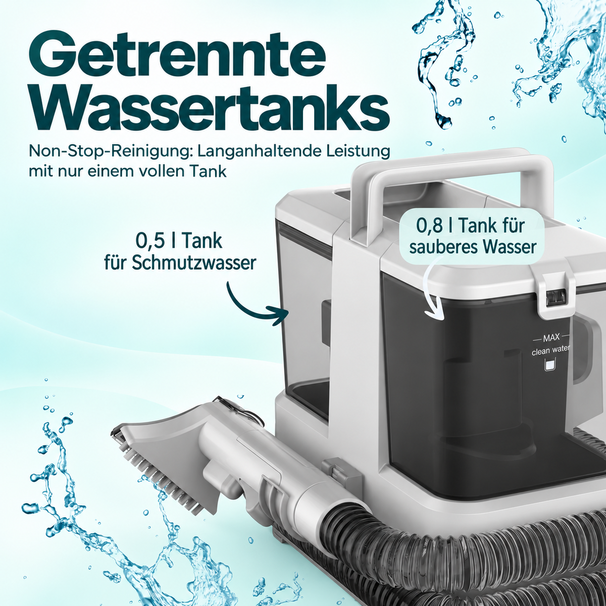 Vareclean™ Nasssauger Compact – Leichter Polsterreiniger für Auto, Sofa & Teppich 7